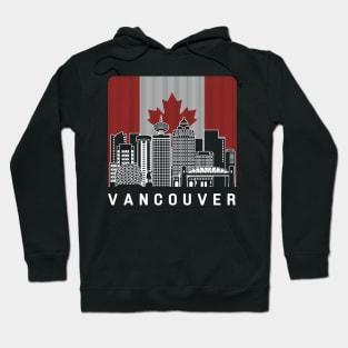 Vancouver Canada Skyline Flag Hoodie